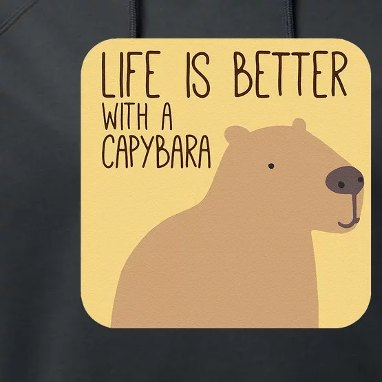 Capybara Design for Capibara Owner Cool Mammal Performance Fleece Hoodie