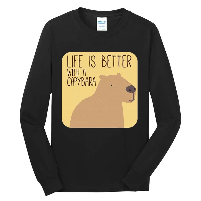 Capybara Design for Capibara Owner Cool Mammal Tall Long Sleeve T-Shirt