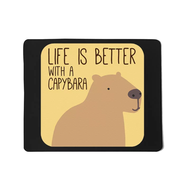 Capybara Design for Capibara Owner Cool Mammal Mousepad