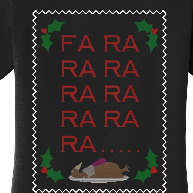 Christmas Dinosaur Fa Rawr T Rex Santa Funny Dino Xmas Fun Women's T-Shirt