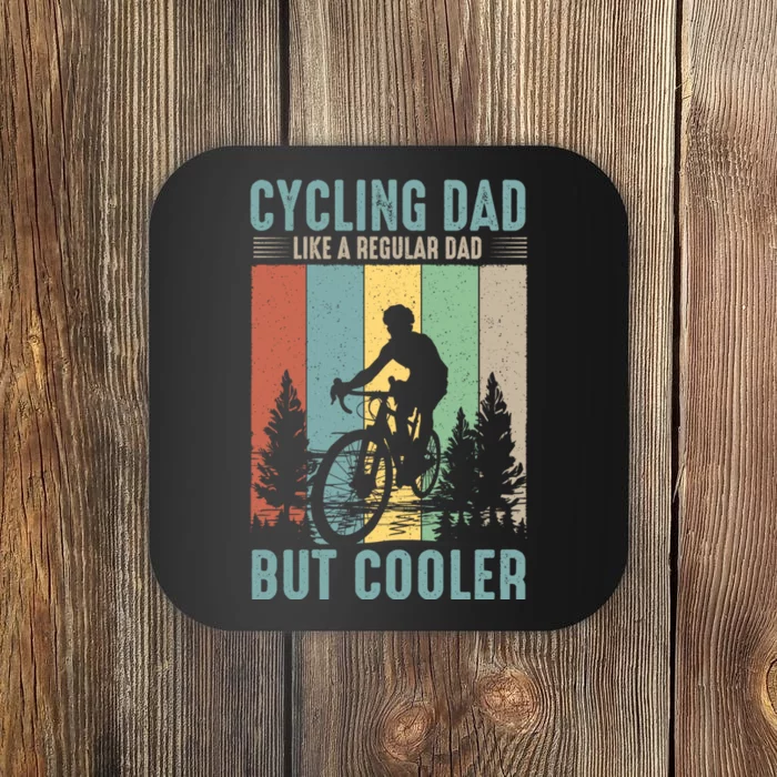 Cycling Dad Father's Day Funny Vintage Coaster