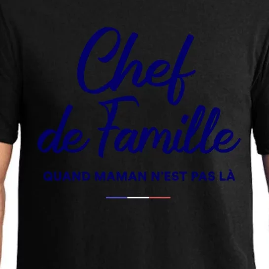 Chef De Famille Funny French Language Fathers Day Gift Pajama Set