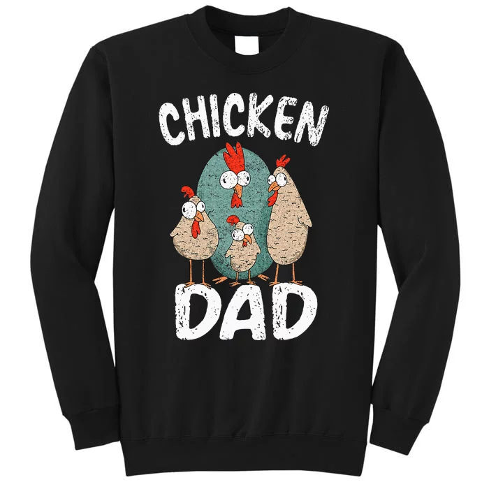 Chicken Dad Funny Fathers Day Men Kids Tall Sweatshirt