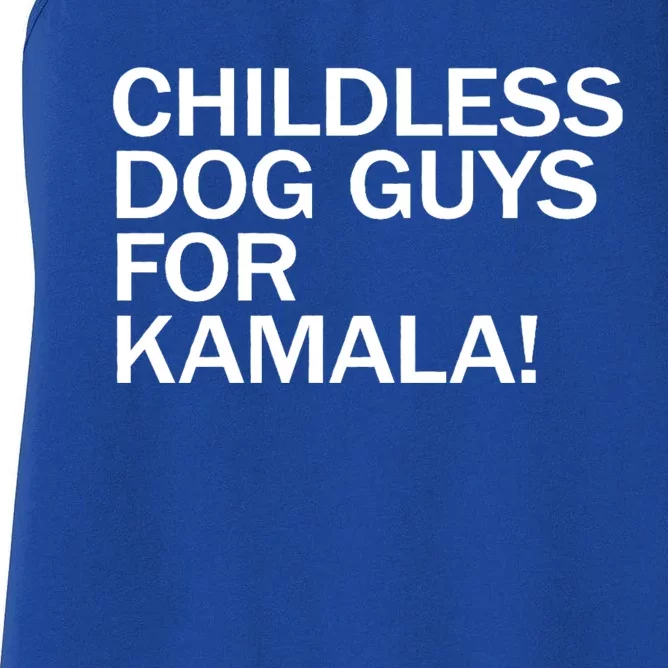 Childless Dog Guys For Kamala 2024 Vote Harris For President Women's Racerback Tank