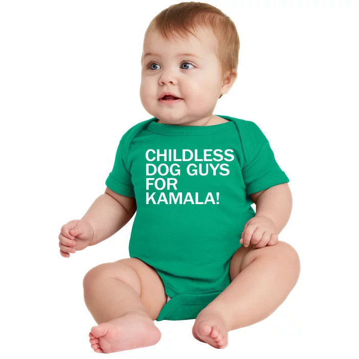 Childless Dog Guys For Kamala 2024 Vote Harris For President Baby Bodysuit