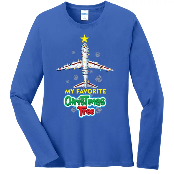 Christmas Decorated Gift Suit On Board 777 And 747 Airplanes Meaningful Gift Ladies Long Sleeve Shirt