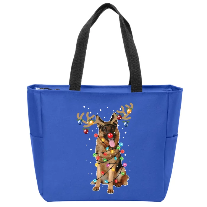 Christmas Dog Ger Shepherd Xmas Dog Lover Dog Owner Cute Gift Zip Tote Bag