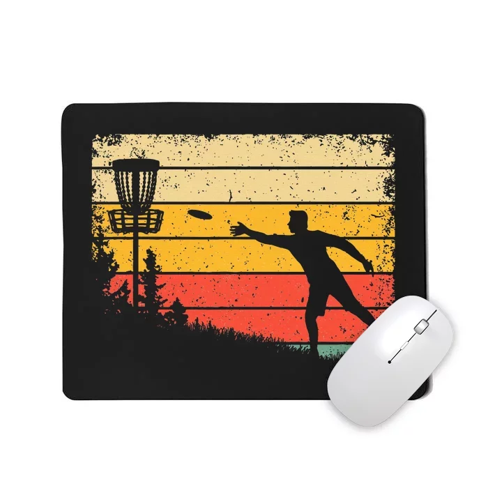 Cool Disc Golf Art Spors Disc Golf Player Mousepad