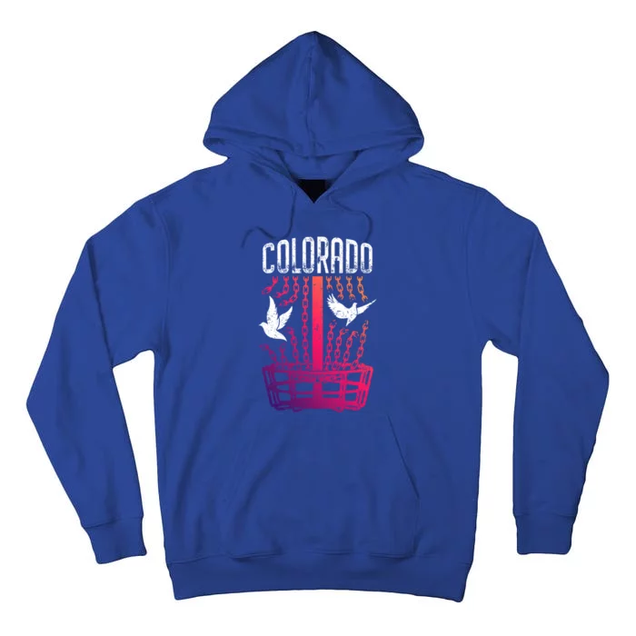 Colorado Disc Golf Player Breaking Chains Birdie Gift Tall Hoodie