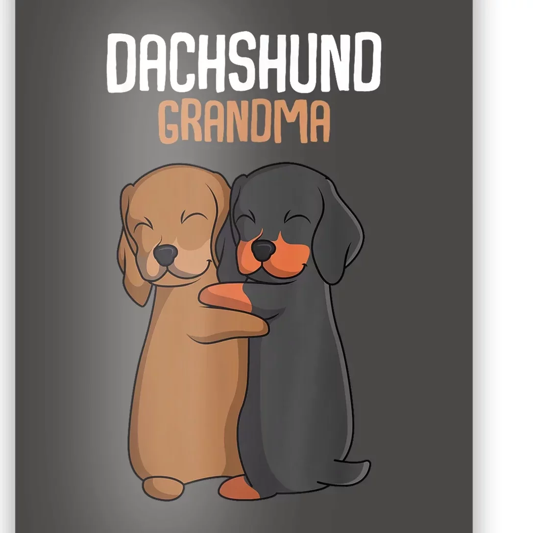 Cute Dachshund Grandma Weenie Mom Dog Lover Best Gift Poster