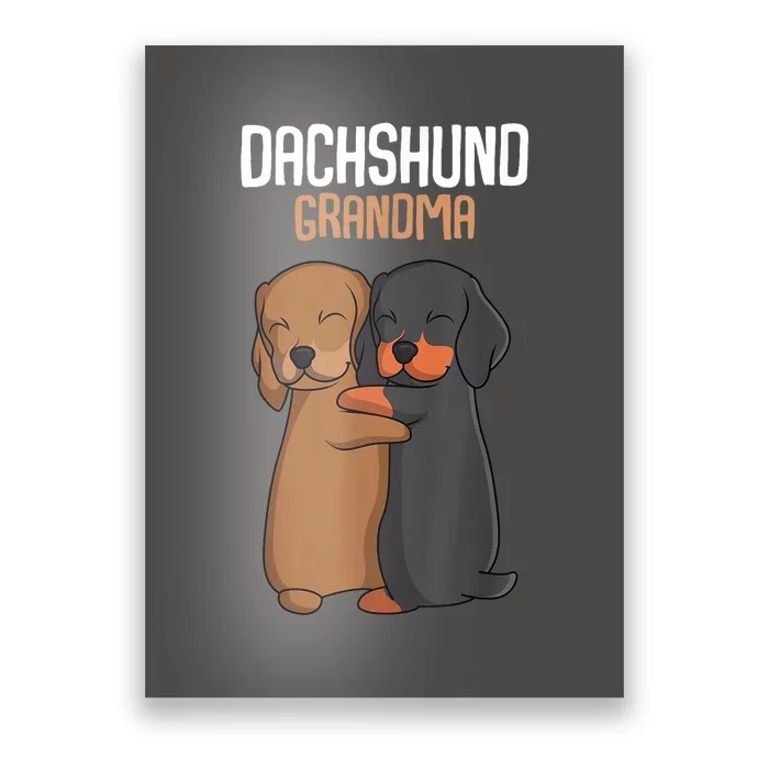 Cute Dachshund Grandma Weenie Mom Dog Lover Best Gift Poster