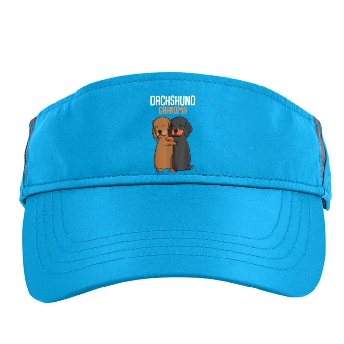 Cute Dachshund Grandma Weenie Mom Dog Lover Best Gift Adult Drive Performance Visor