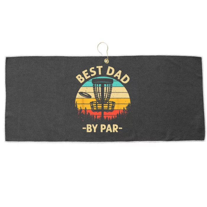 Cool Disc Golf For Dad Sports Tournament Best Dad By Par Large Microfiber Waffle Golf Towel