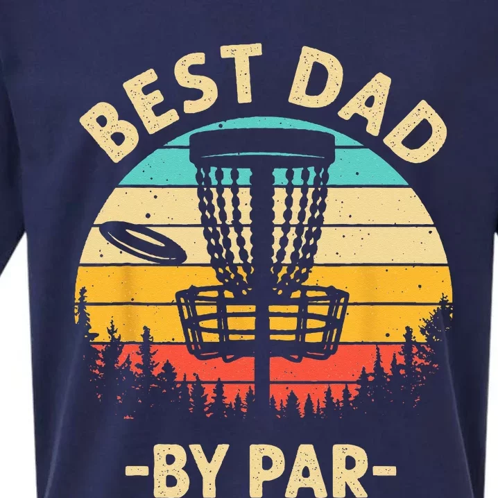 Cool Disc Golf For Dad Sports Tournament Best Dad By Par Sueded Cloud Jersey T-Shirt