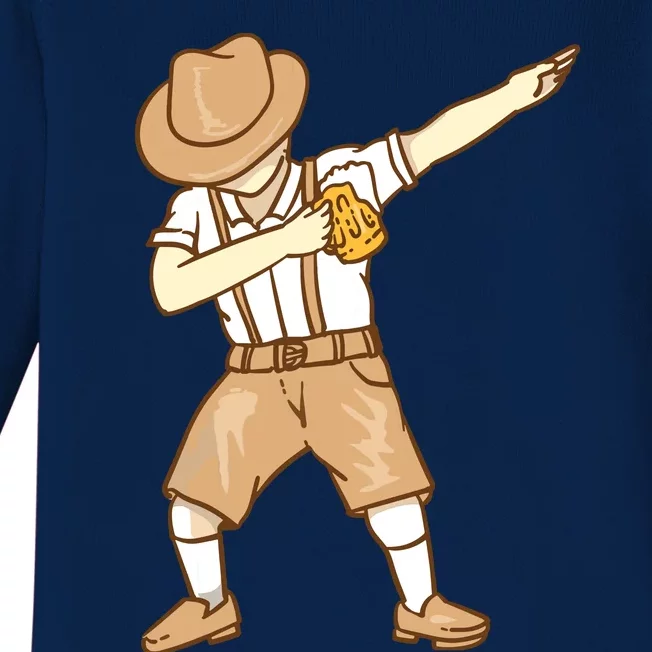 Cool Dabbing German Man With Beer Mug Shirts Oktoberfest Gift Baby Long Sleeve Bodysuit