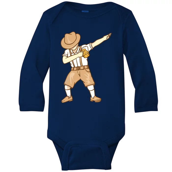 Cool Dabbing German Man With Beer Mug Shirts Oktoberfest Gift Baby Long Sleeve Bodysuit