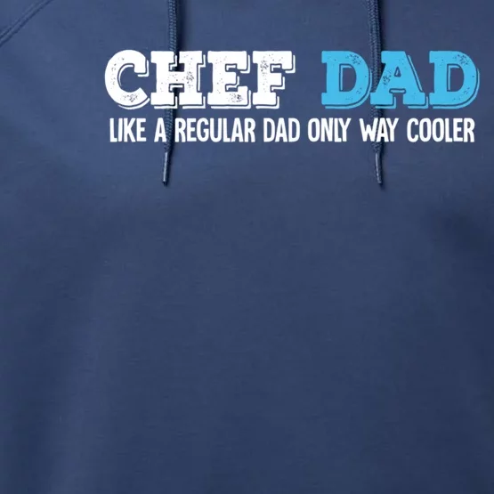 Chef Dad Gift Performance Fleece Hoodie