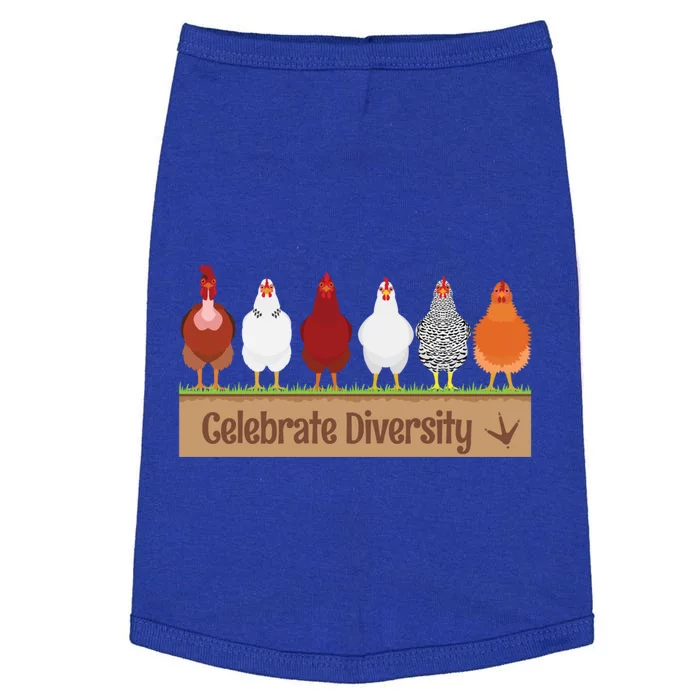 Celebrate Diversity Great Gift For Chicken Lovers Funny Chicken Gift Doggie Tank