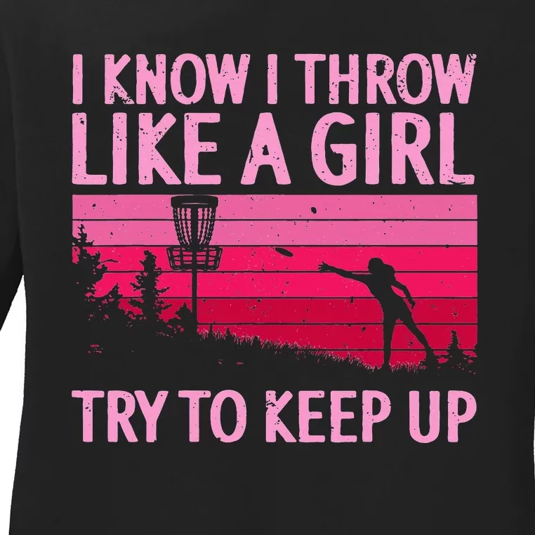 Cool Disc Golf Design For  Disc Golf Player Ladies Long Sleeve Shirt