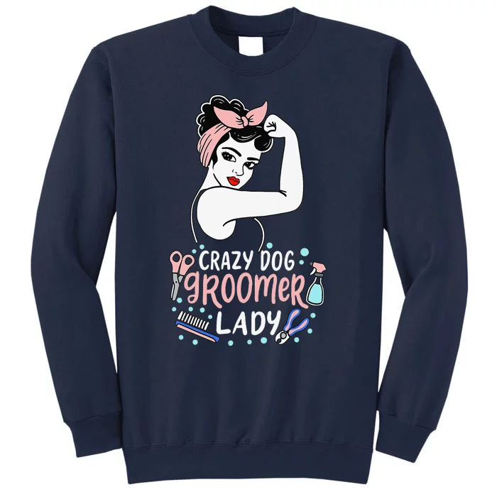 Cute Dog Groomer Lady Funny Puppy Stylist Tall Sweatshirt