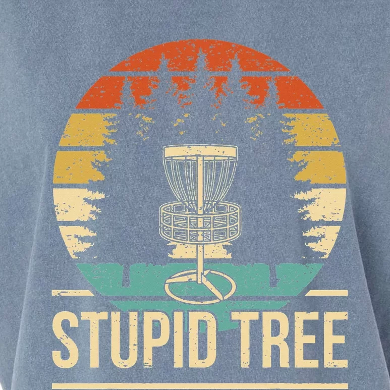 Cool Disc Golf Player Quote I Stupid Tree Garment-Dyed Women's Muscle Tee