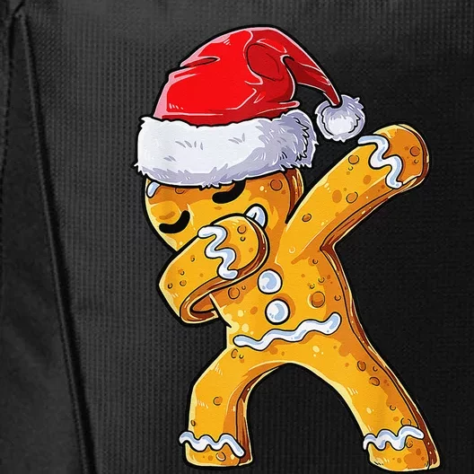 Christmas Dabbing Gingerbread Cookie Santa Hat Cute Xmas City Backpack