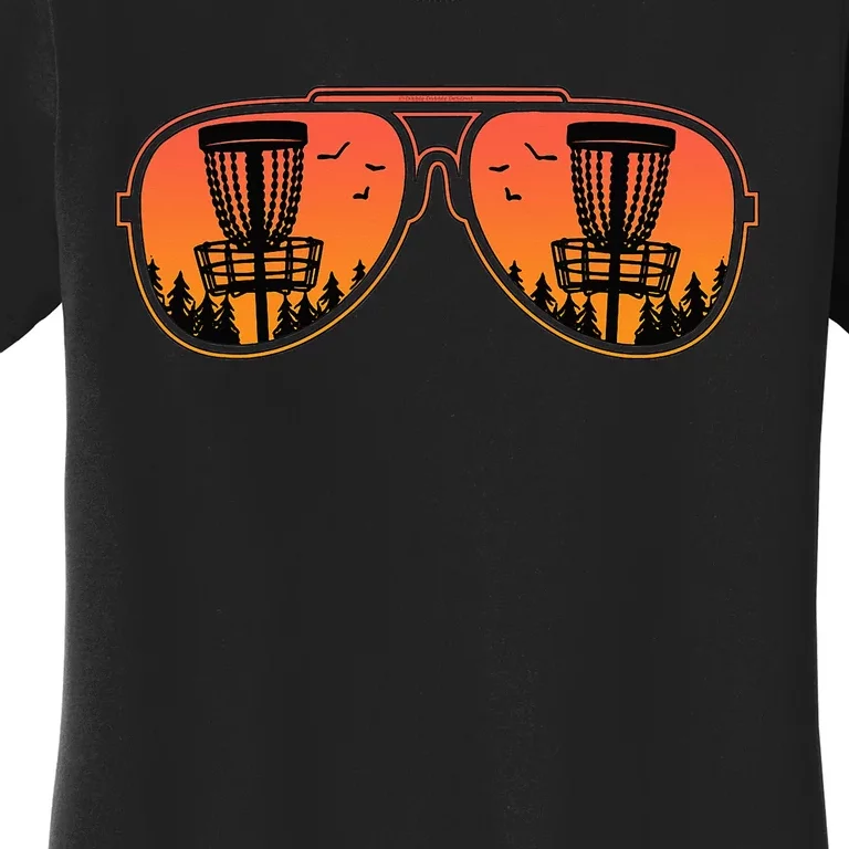 Cool Disc Golf Reflections Aviator Sunglasses Disc Golf Women's T-Shirt