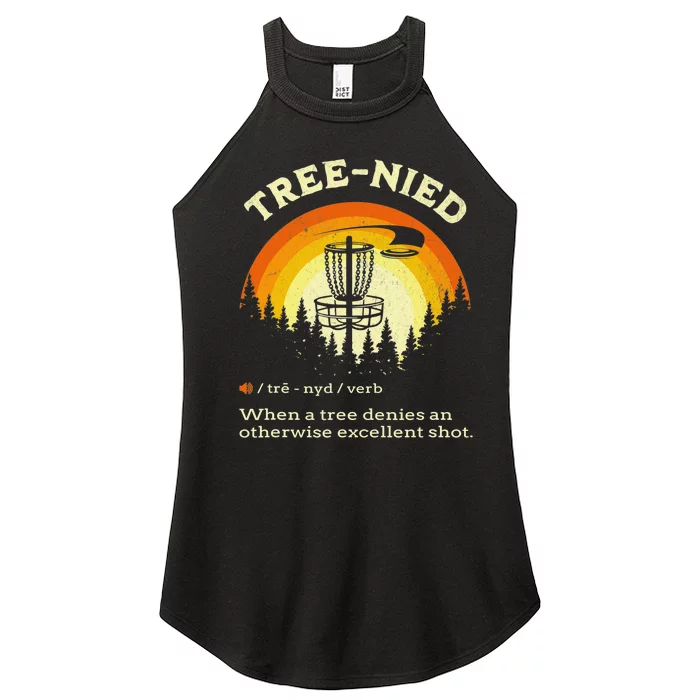 Cool Disc Golf Player Quote I Stupid Tree Women’s Perfect Tri Rocker Tank