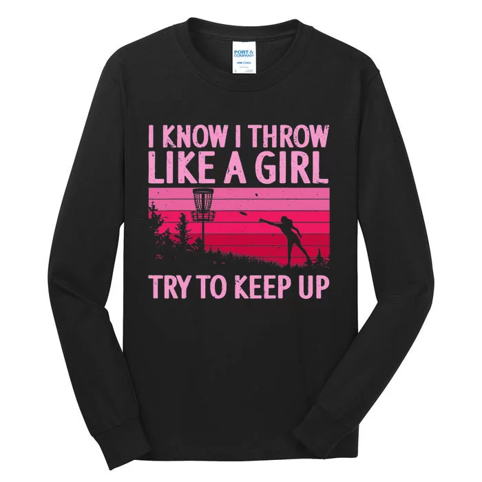 Cool Disc Golf Funny Throw Disc Golfing Lover Tall Long Sleeve T-Shirt