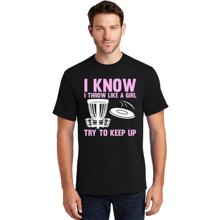 Cool Disc Golf Funny Throw Disc Golfing Lover Tall T-Shirt