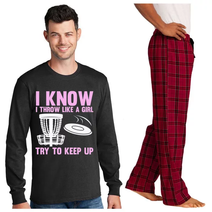 Cool Disc Golf Funny Throw Disc Golfing Lover Long Sleeve Pajama Set