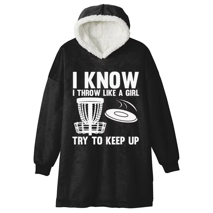 Cool Disc Golf Funny Throw Disc Golfing Lover Hooded Wearable Blanket