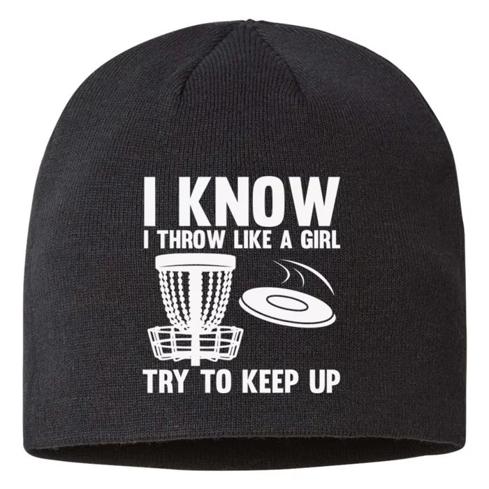 Cool Disc Golf Funny Throw Disc Golfing Lover 8 1/2in Sustainable Knit Beanie