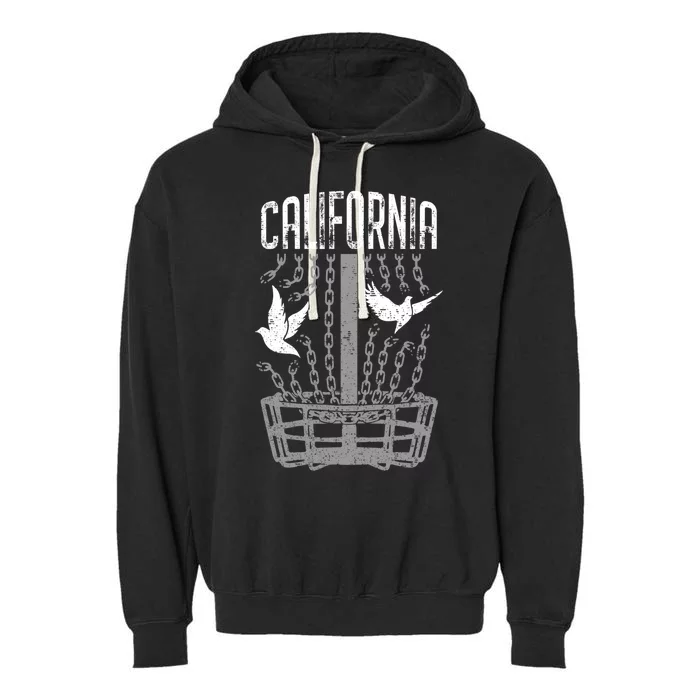 California Disc Golf Player Breaking Chains Birdie Funny Gift Garment-Dyed Fleece Hoodie