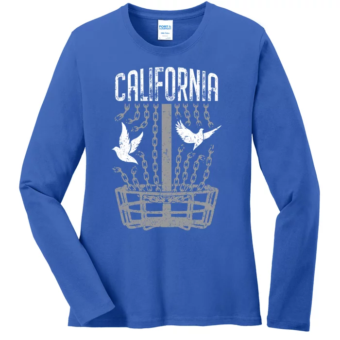 California Disc Golf Player Breaking Chains Birdie Funny Gift Ladies Long Sleeve Shirt