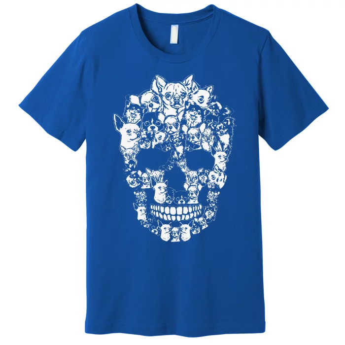 Chihuahua Dog Graphic Halloween Skull Costumes Premium T-Shirt