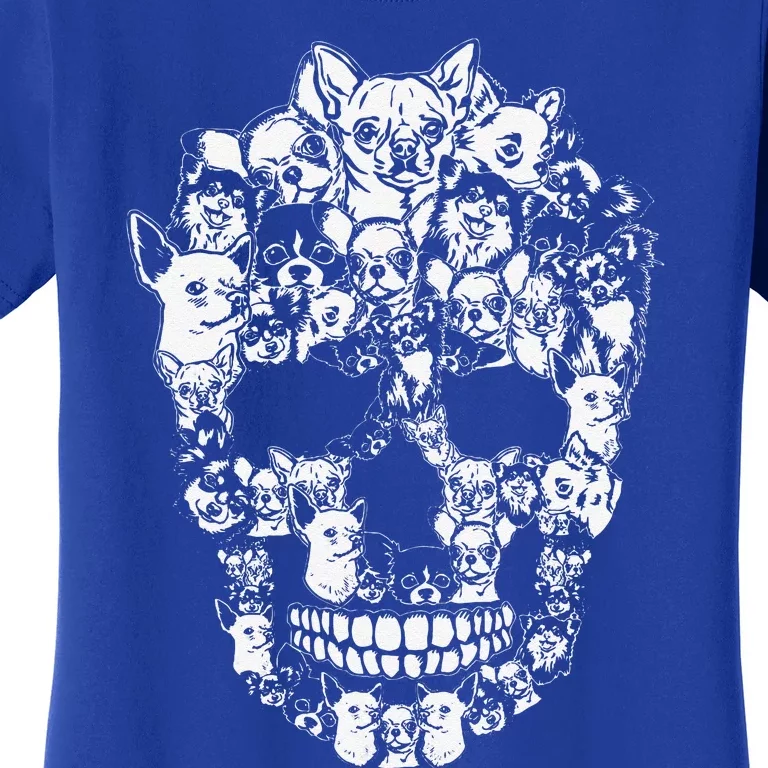 Chihuahua Dog Graphic Halloween Skull Costumes Women's T-Shirt