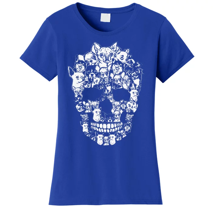 Chihuahua Dog Graphic Halloween Skull Costumes Women's T-Shirt