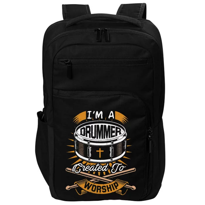 Christian Drummer Gift Idea For Drummers Who Rock God Impact Tech Backpack