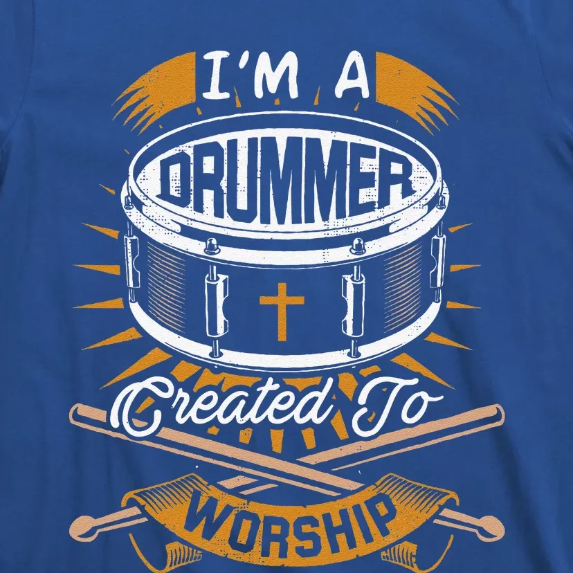 Christian Drummer Gift Idea For Drummers Who Rock God T-Shirt