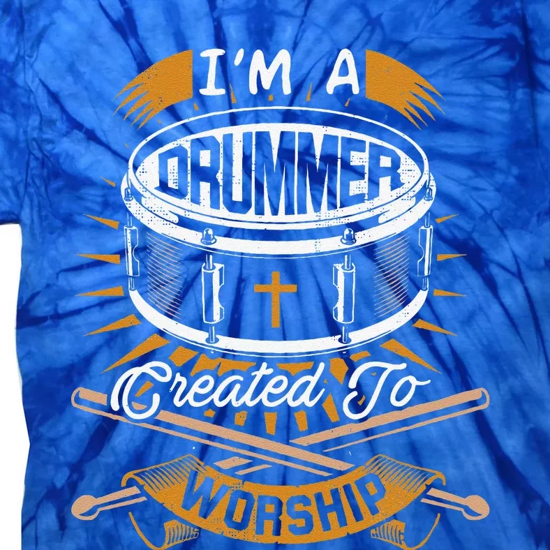 Christian Drummer Gift Idea For Drummers Who Rock God Tie-Dye T-Shirt