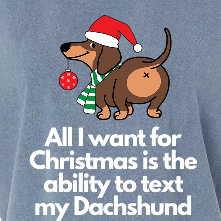 Christmas Dachshund Gift Garment-Dyed Women's Muscle Tee