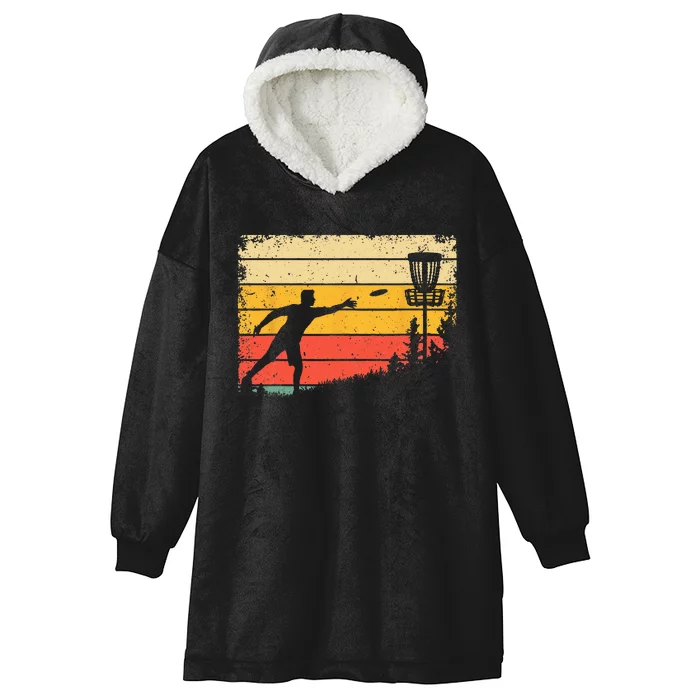 Cool Disc Golf Art For  Spors Disc Golf Player Hooded Wearable Blanket