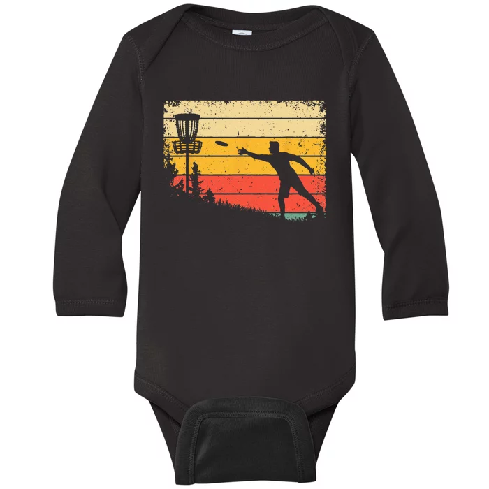 Cool Disc Golf Art For  Spors Disc Golf Player Baby Long Sleeve Bodysuit