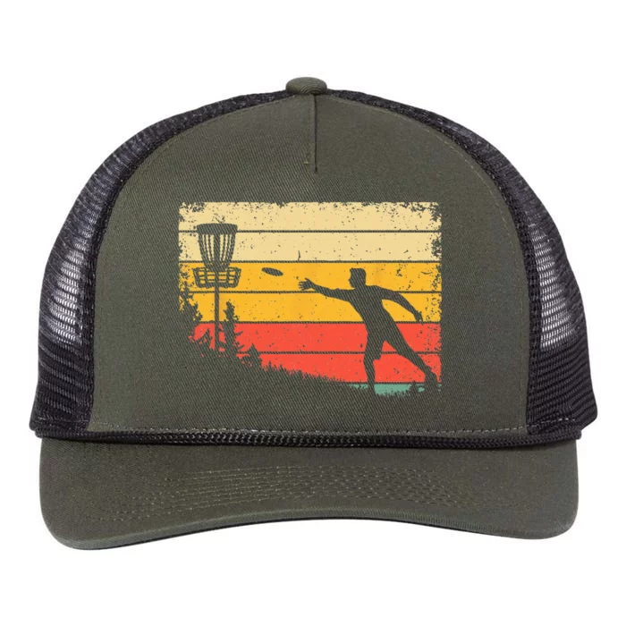 Cool Disc Golf Art For  Spors Disc Golf Player Retro Rope Trucker Hat Cap