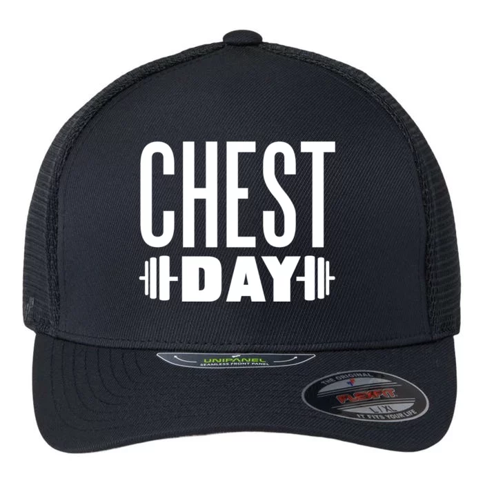 Chest Day Gym Workout Flexfit Unipanel Trucker Cap