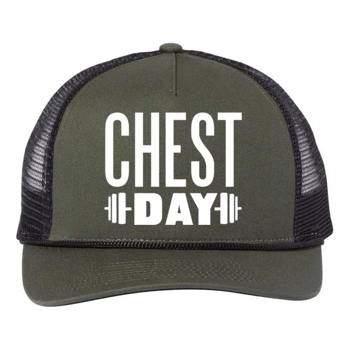 Chest Day Gym Workout Retro Rope Trucker Hat Cap