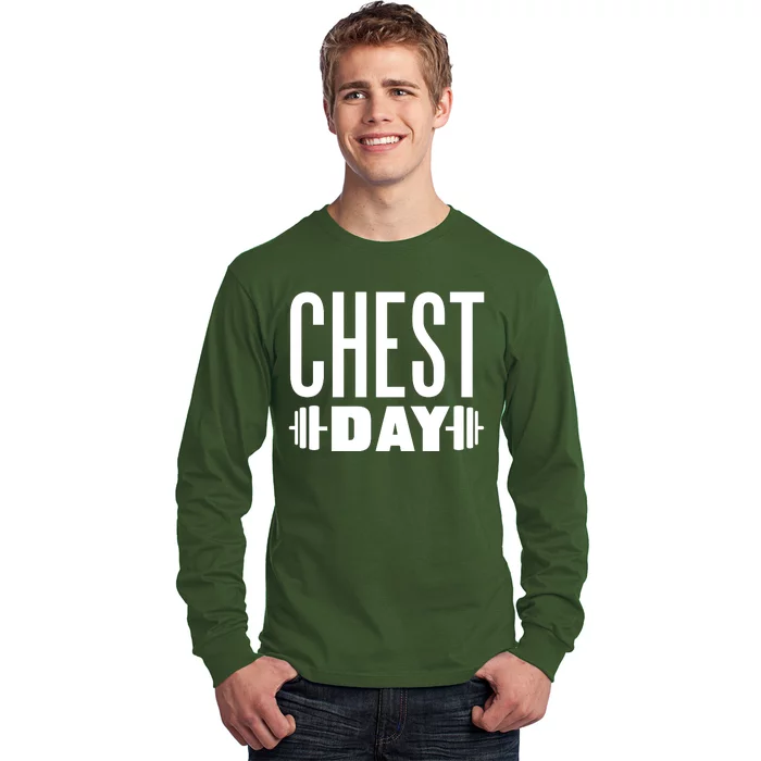 Chest Day Gym Workout Long Sleeve Shirt