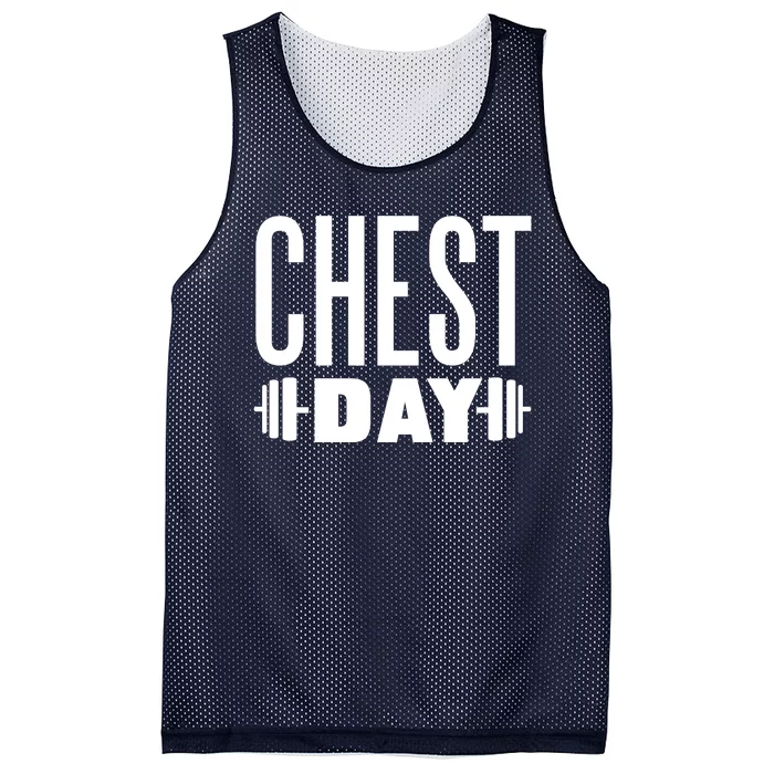 Chest Day Gym Workout Mesh Reversible Basketball Jersey Tank