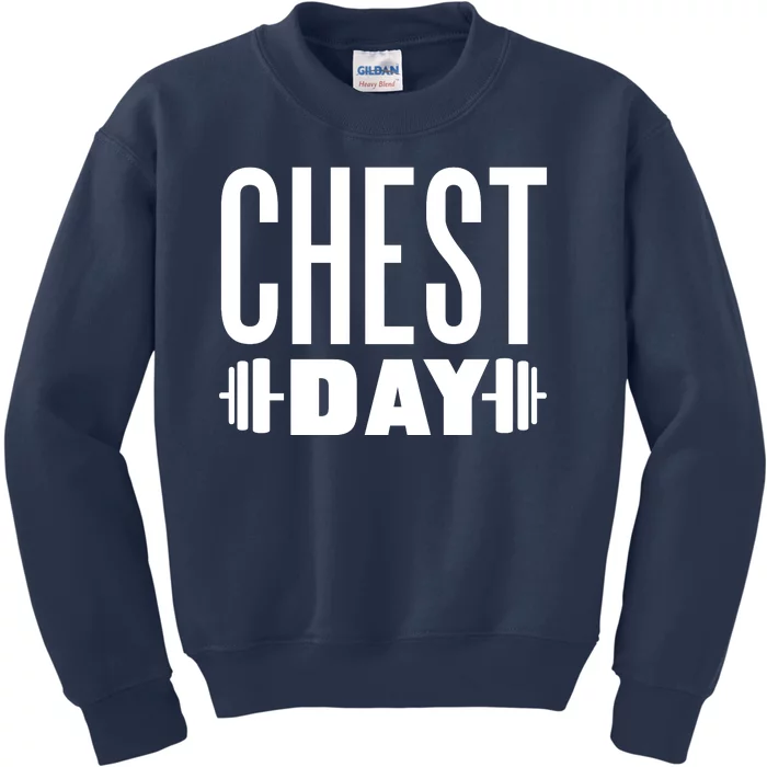 Chest Day Gym Workout Kids Sweatshirt